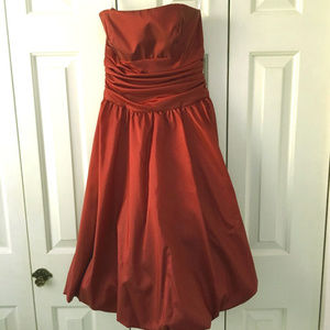 David's Bridal Apple Red Dress